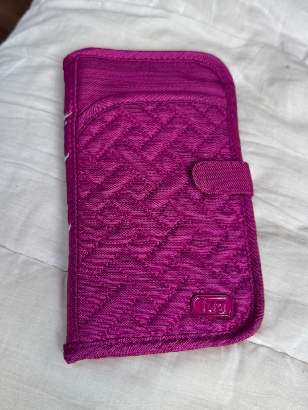 lug Quilted Magenta RFID Wallet Case with Snap Tab